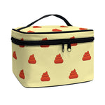 Brown Poop Pattern Print Travel Makeup Bag