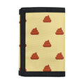 Brown Poop Pattern Print Trifold Wallet