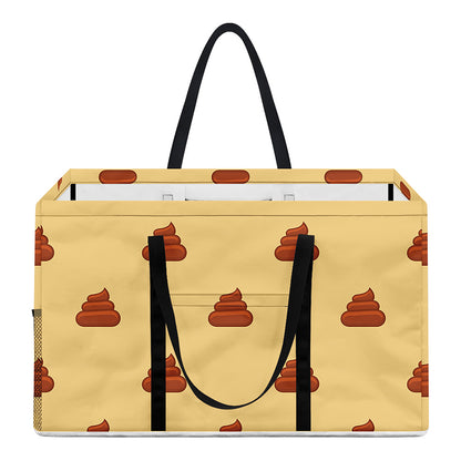 Brown Poop Pattern Print Utility Tote Bag