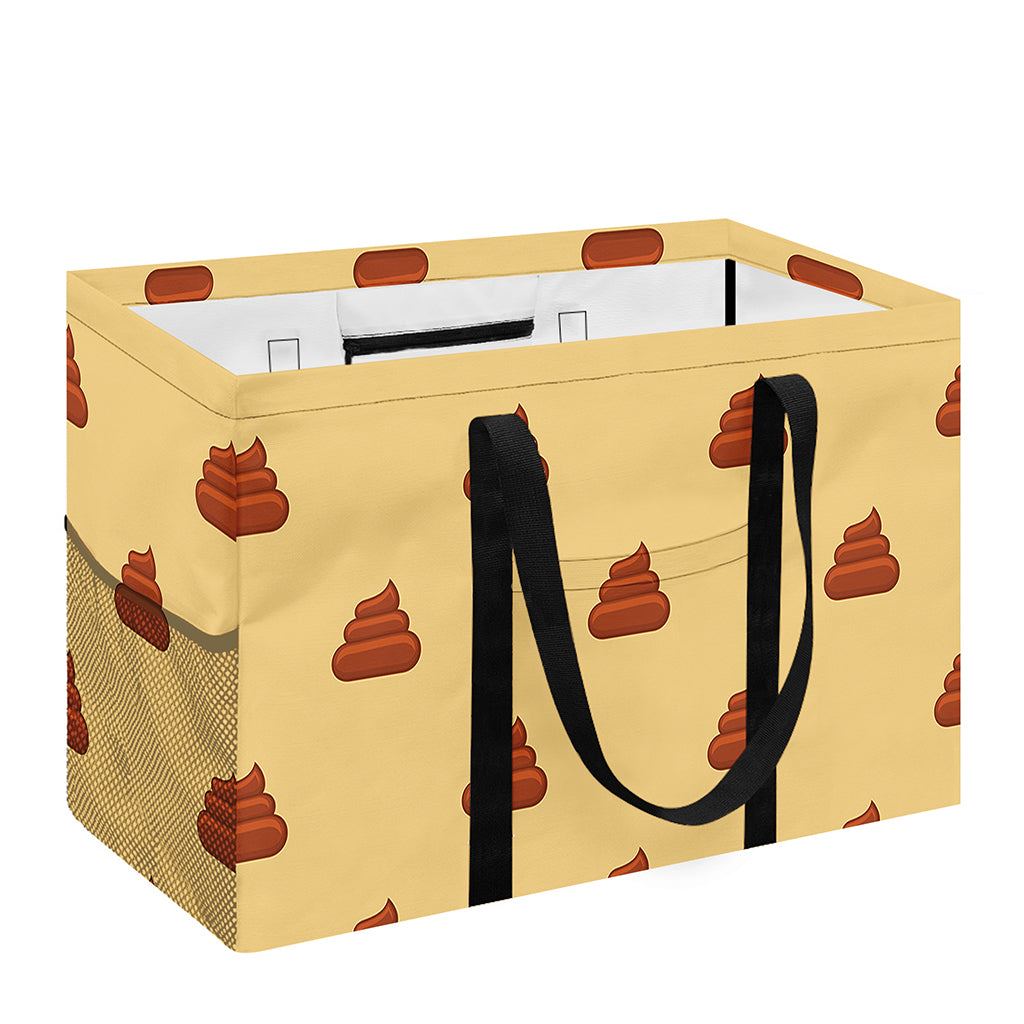 Brown Poop Pattern Print Utility Tote Bag