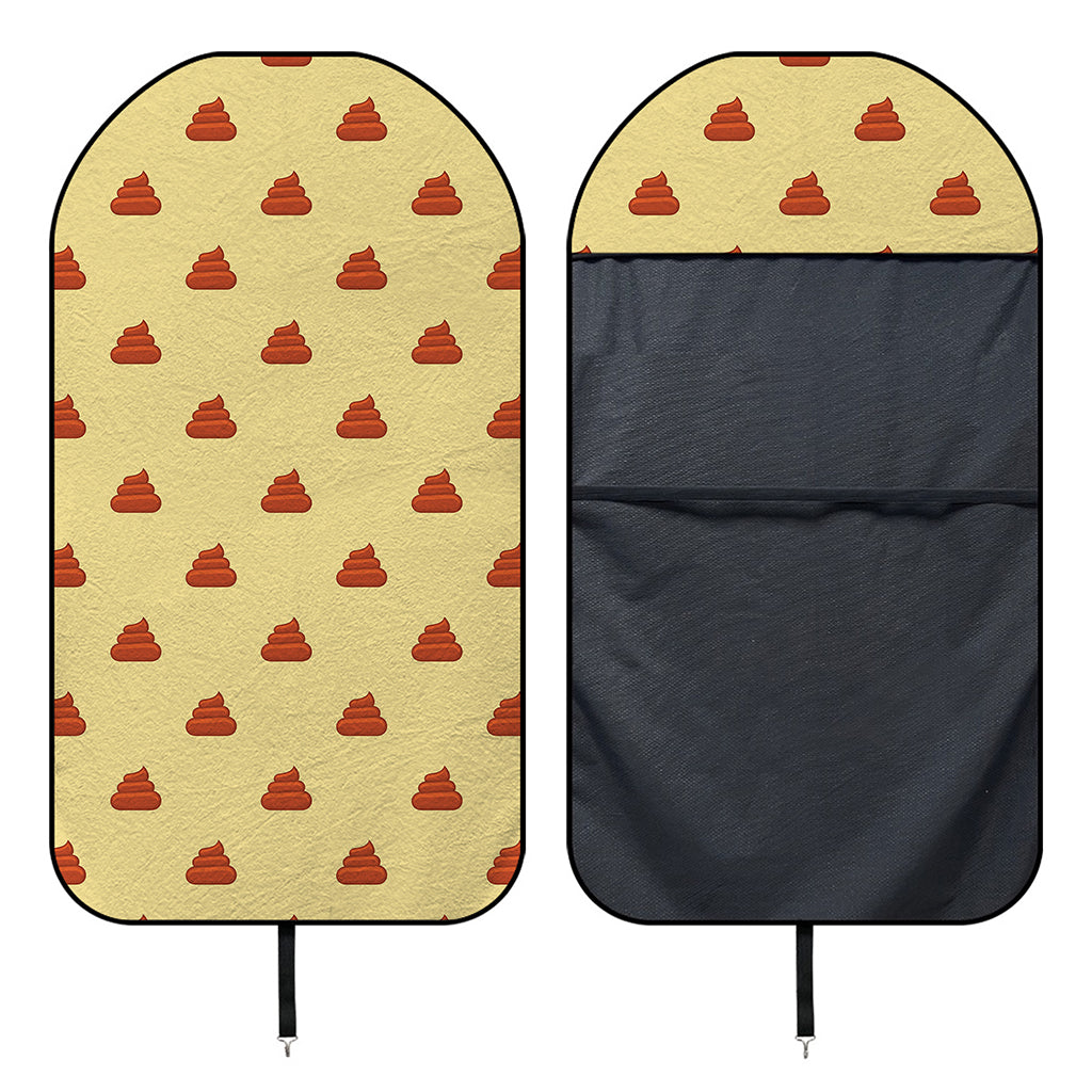 Brown Poop Pattern Print Waterproof Car Seat Cover