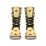 Brown Poop Pattern Print Winter Boots