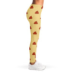 Brown Poop Pattern Print Women's Leggings