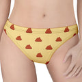 Brown Poop Pattern Print Women's Thong