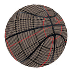 Brown Prince of Wales Check Print Basketball