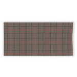 Brown Prince of Wales Check Print Beach Towel