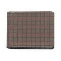 Brown Prince of Wales Check Print Bifold Wallet