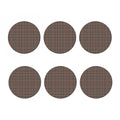 Brown Prince of Wales Check Print Coaster Set