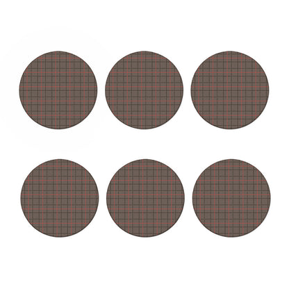 Brown Prince of Wales Check Print Coaster Set