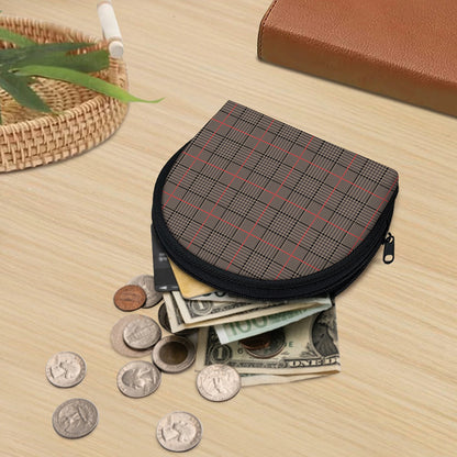 Brown Prince of Wales Check Print Coin Purse