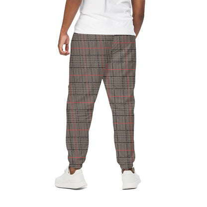 Brown Prince of Wales Check Print Cotton Pants
