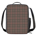 Brown Prince of Wales Check Print Crossbody Lunch Bag