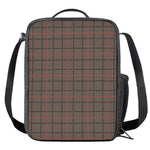 Brown Prince of Wales Check Print Crossbody Lunch Bag