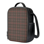 Brown Prince of Wales Check Print Crossbody Lunch Bag