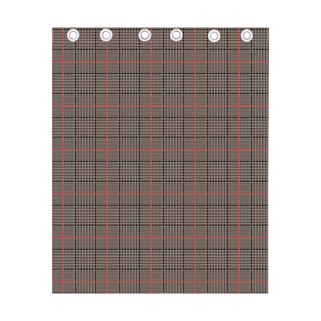 Brown Prince of Wales Check Print Curtain