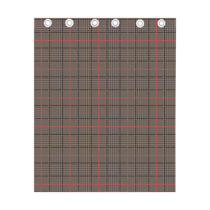 Brown Prince of Wales Check Print Curtain