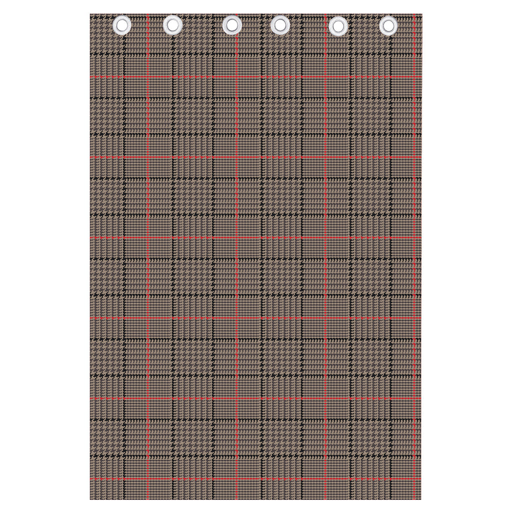 Brown Prince of Wales Check Print Curtain