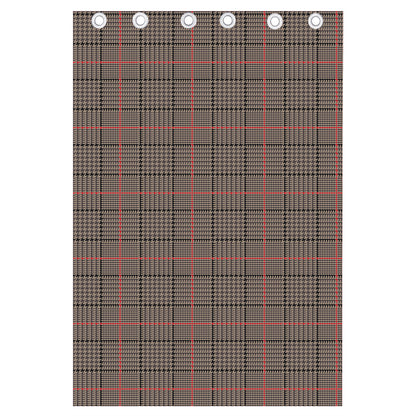 Brown Prince of Wales Check Print Curtain