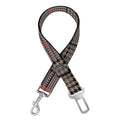 Brown Prince of Wales Check Print Dog Seat Belt