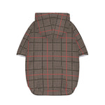 Brown Prince of Wales Check Print Dog Zip Up Hoodie