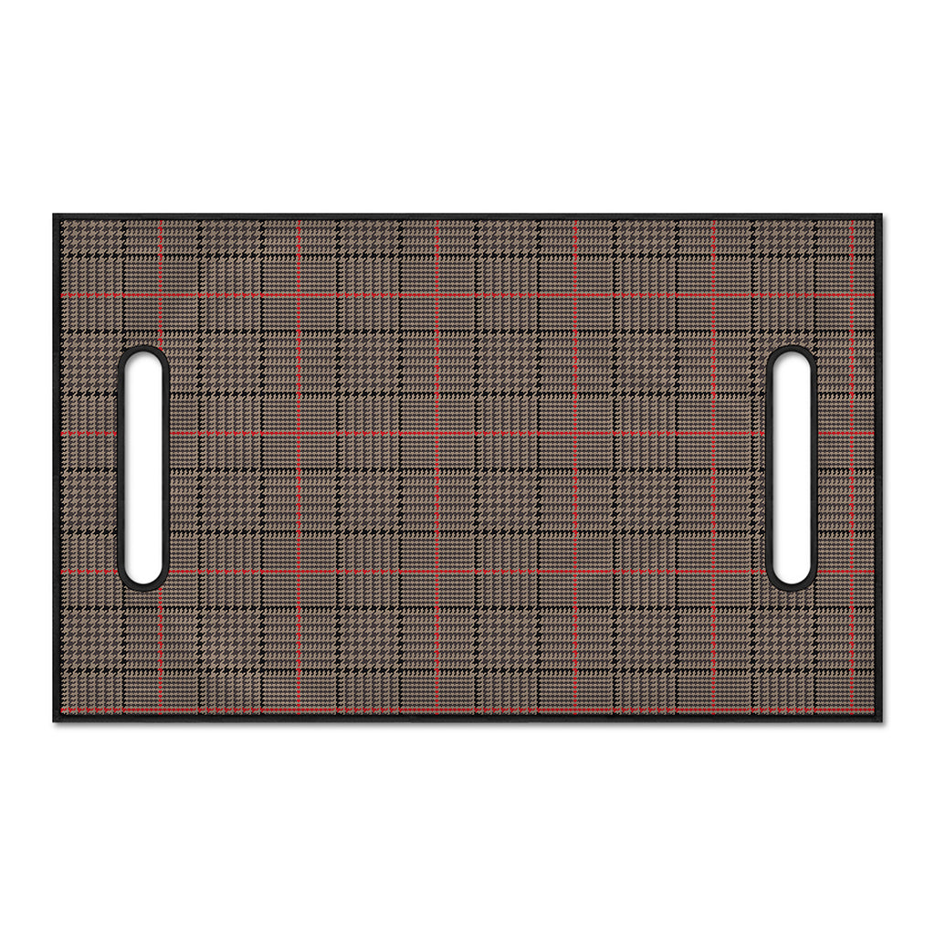Brown Prince of Wales Check Print Golf Cart Seat Cover