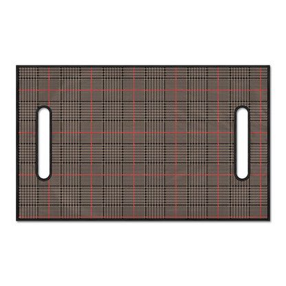 Brown Prince of Wales Check Print Golf Cart Seat Cover