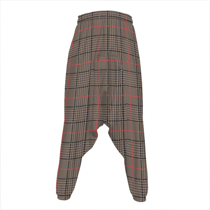 Brown Prince of Wales Check Print Hammer Pants