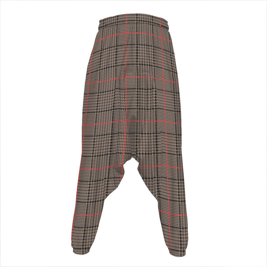 Brown Prince of Wales Check Print Hammer Pants