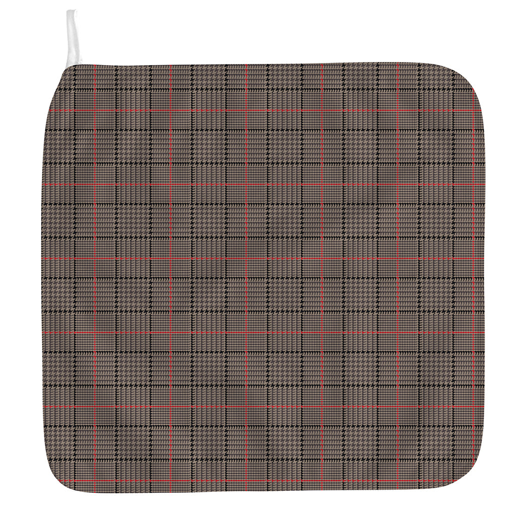 Brown Prince of Wales Check Print Hand Towel