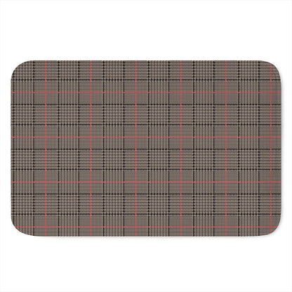 Brown Prince of Wales Check Print Indoor Door Mat