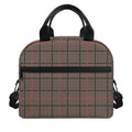 Brown Prince of Wales Check Print Insulated Lunch Bag