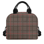 Brown Prince of Wales Check Print Insulated Lunch Bag