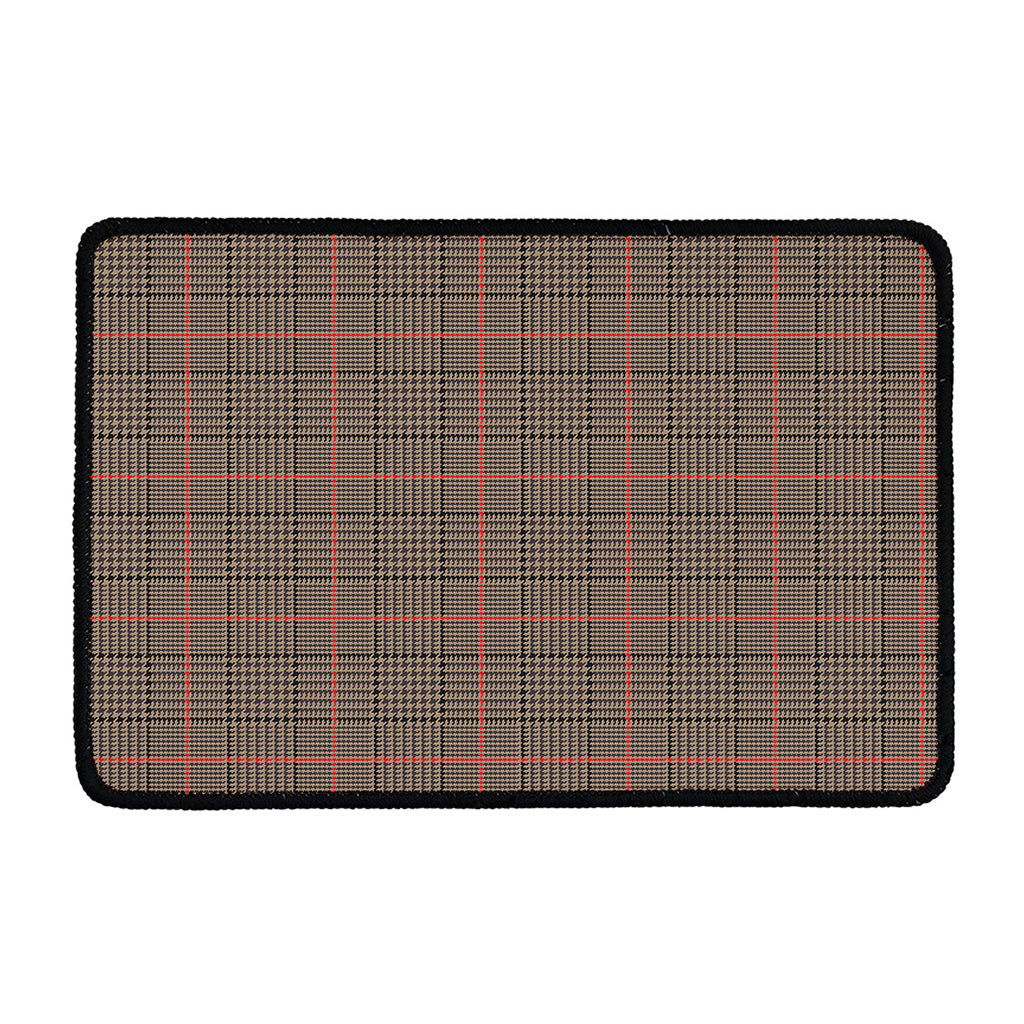 Brown Prince of Wales Check Print Kitchen Mat