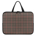 Brown Prince of Wales Check Print Laptop Sleeve With Handle