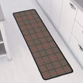 Brown Prince of Wales Check Print Long Kitchen Mat