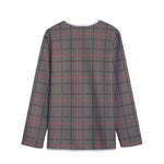 Brown Prince of Wales Check Print Long Sleeve Short Coat
