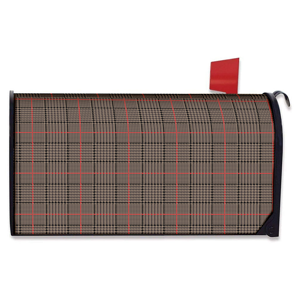 Brown Prince of Wales Check Print Mailbox Cover