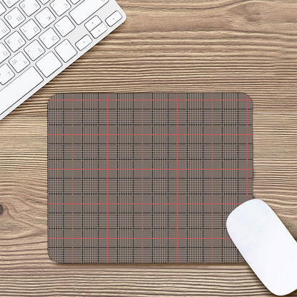 Brown Prince of Wales Check Print Mouse Pad
