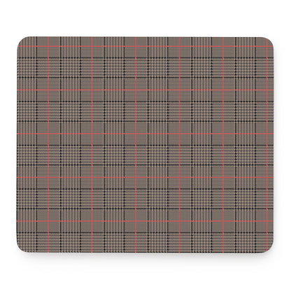 Brown Prince of Wales Check Print Mouse Pad