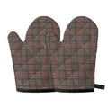 Brown Prince of Wales Check Print Oven Mitts