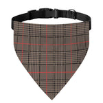 Brown Prince of Wales Check Print Over The Collar Dog Bandana