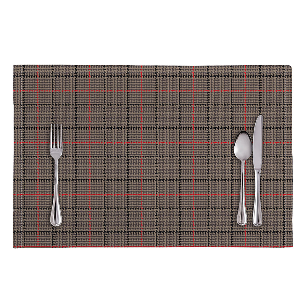 Brown Prince of Wales Check Print Placemat