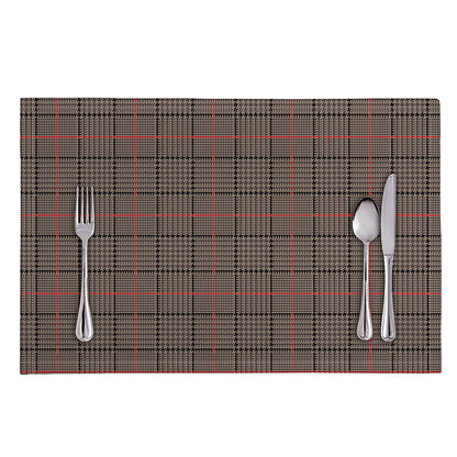 Brown Prince of Wales Check Print Placemat