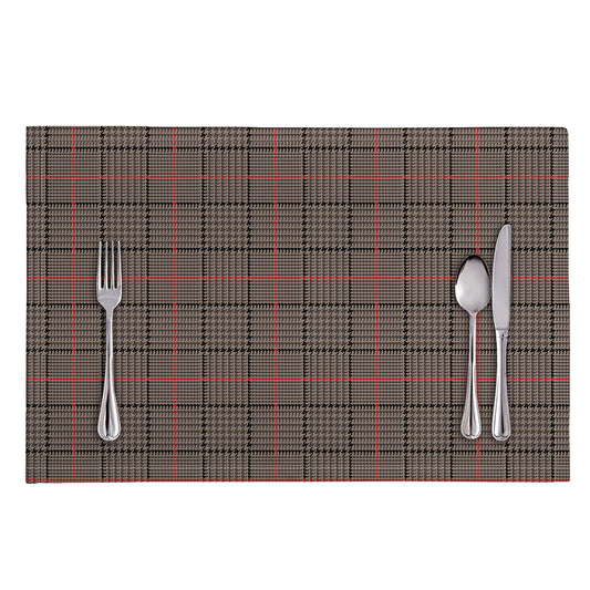 Brown Prince of Wales Check Print Placemat
