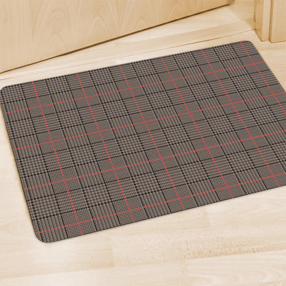 Brown Prince of Wales Check Print Polyester Doormat