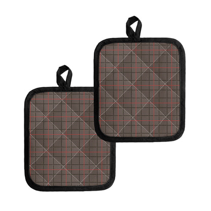 Brown Prince of Wales Check Print Pot Holders