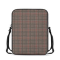 Brown Prince of Wales Check Print Rectangular Crossbody Bag