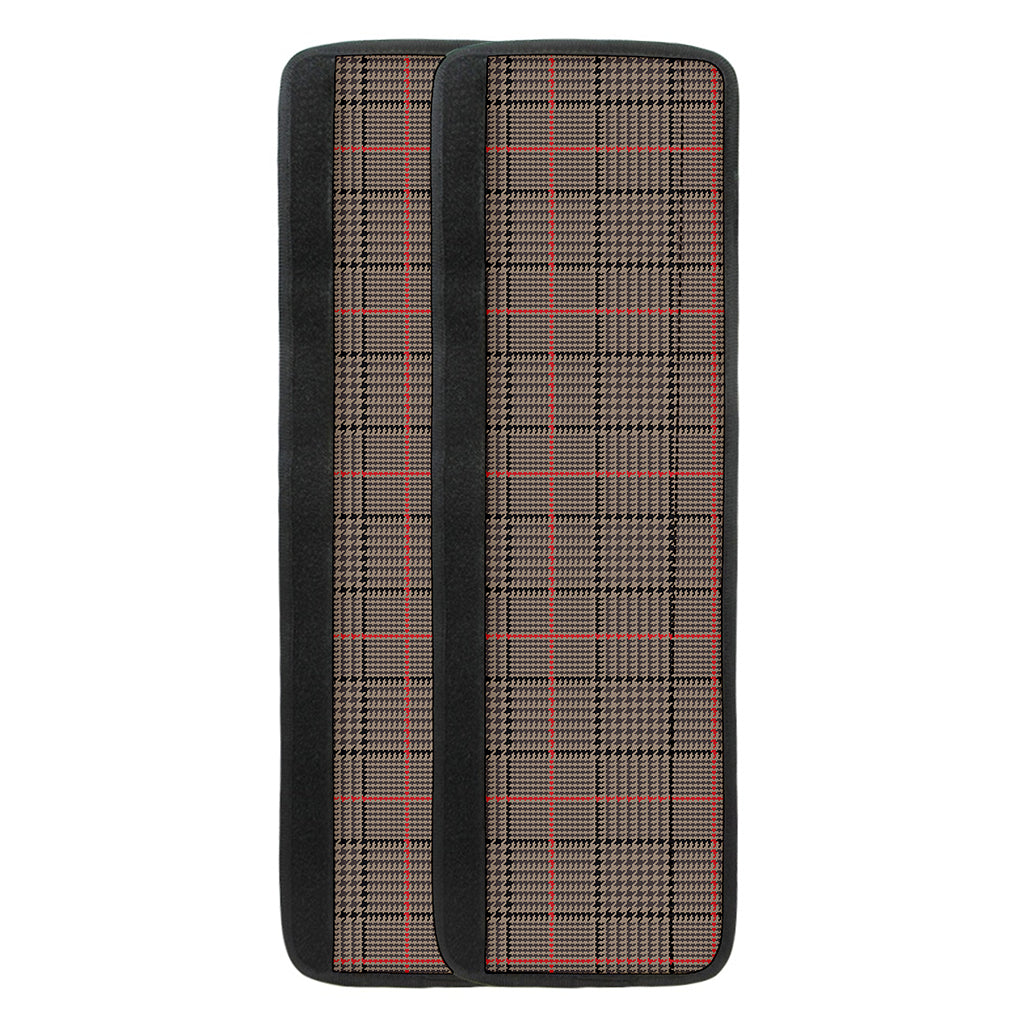 Brown Prince of Wales Check Print Refrigerator Handle Covers