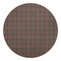 Brown Prince of Wales Check Print Round Blanket