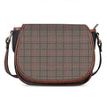 Brown Prince of Wales Check Print Saddle Bag